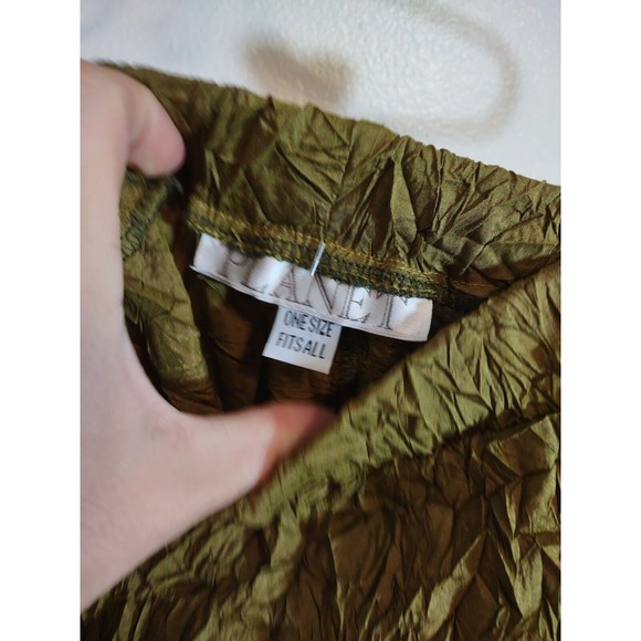 Planet Green Silk Skirt OSFM NWT MSRP $319 Crushed Silk Designer Art to Wear USA - Picture 3 of 7